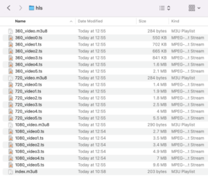HLS video files – converting standard video into HLS (streaming format)